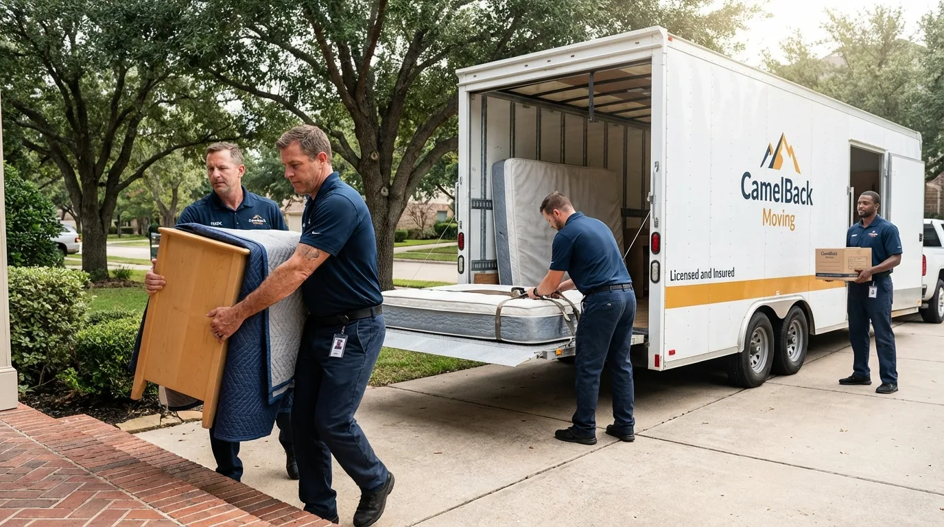 Crew loading residential truck for cross-state move from Spotswood, NJ